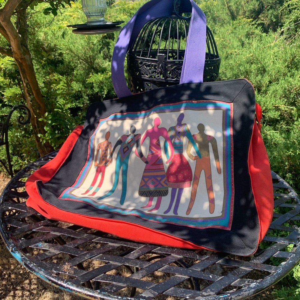 Laurel Burch Black and Red Shoulder Bags with Artistic Flair